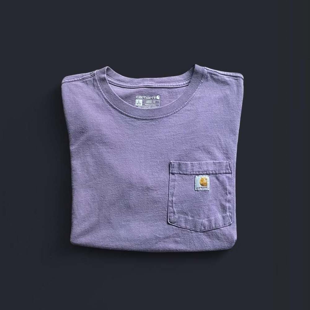 Carhartt T Shirt Women’s Large Lavender Purple Workwear Loose Fit